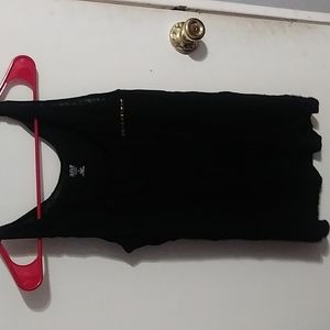 Black no sleeve shirt